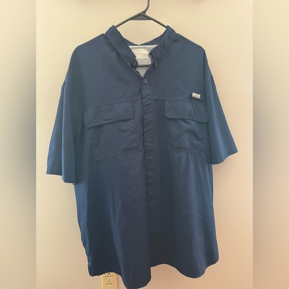 Ocean Coast Other - Men's Navy Casual Button Down Fishing Shirt XXL